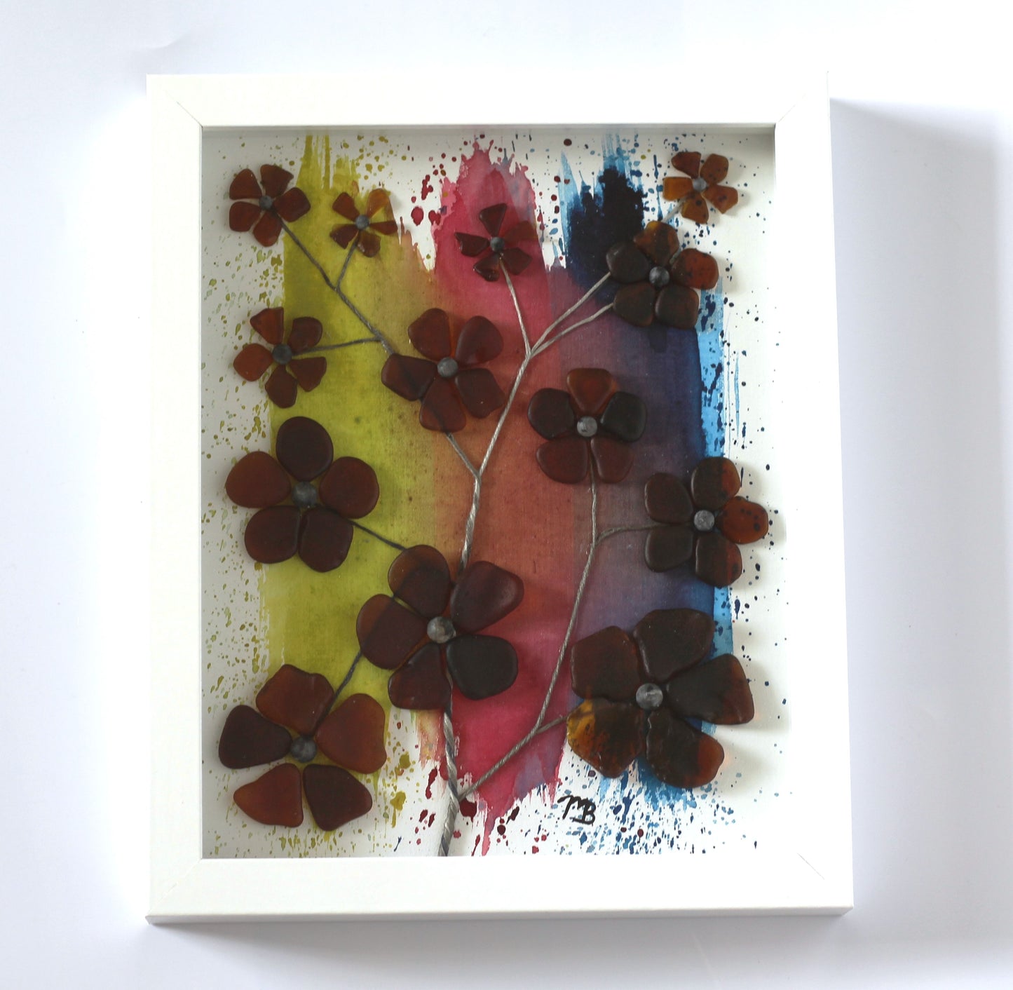 Handmade Sea Glass Art - Contrast