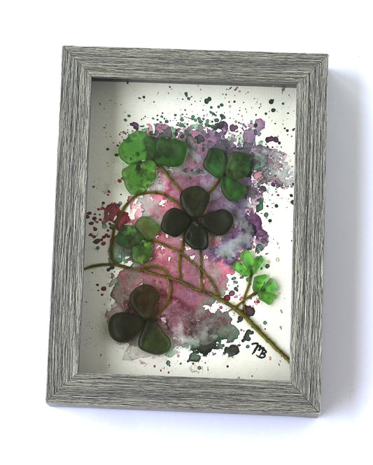 Handmade Sea Glass Painting - For Luck