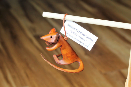 Leather Mouse Figurine/Ornament